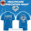 Original Detroit Lions Healthcare Appreciation Night 2026 Blue Hoodie Shirt