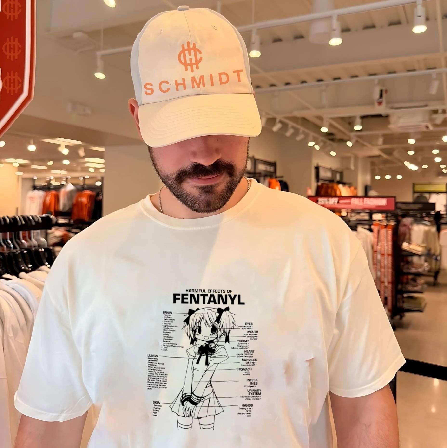 Harmful Effects of Fentanyl Anime Anatomy Chart shirt