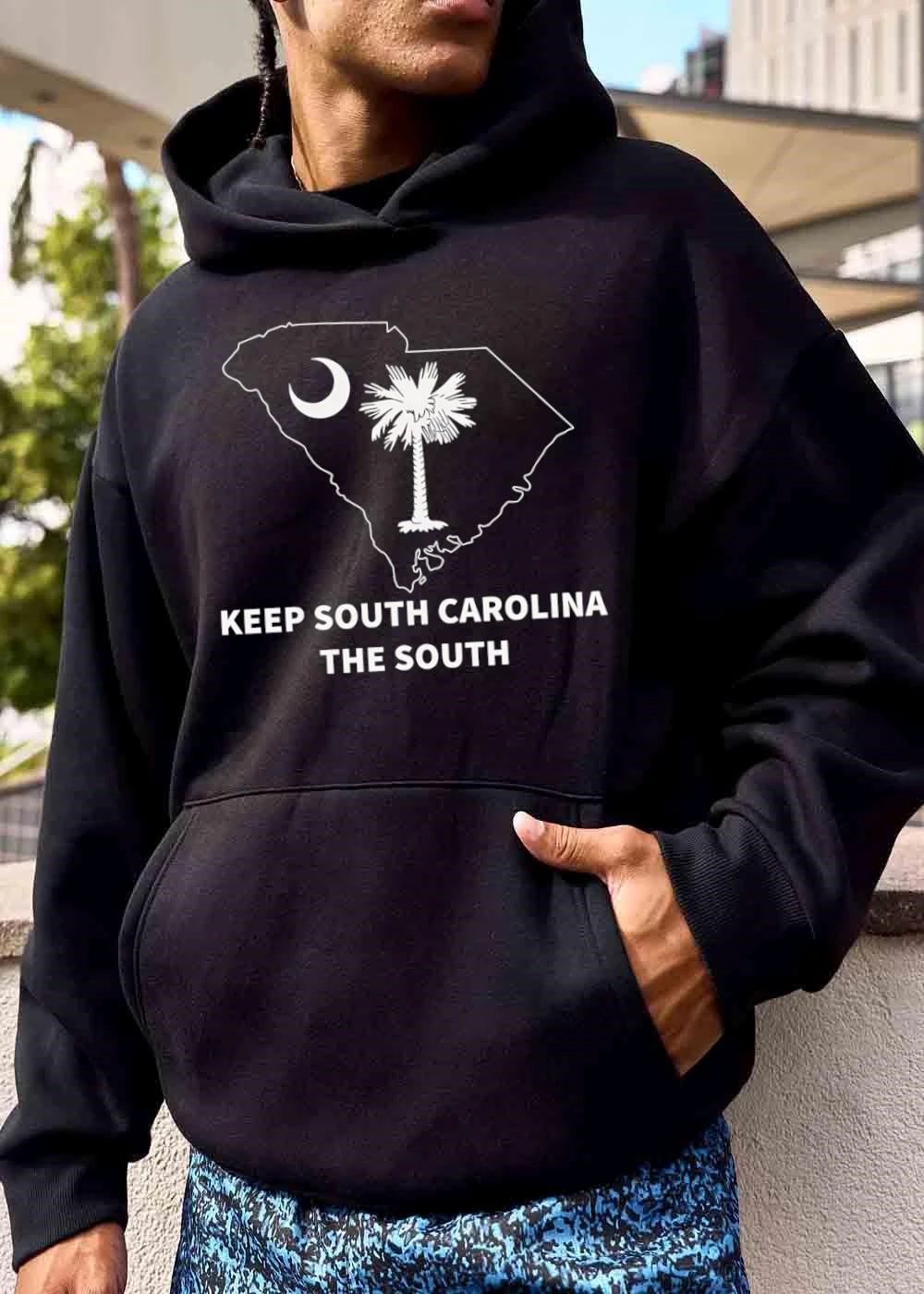 Keep South Carolina The State Outline Crescent Moon Palmetto Tree Line Art shirt