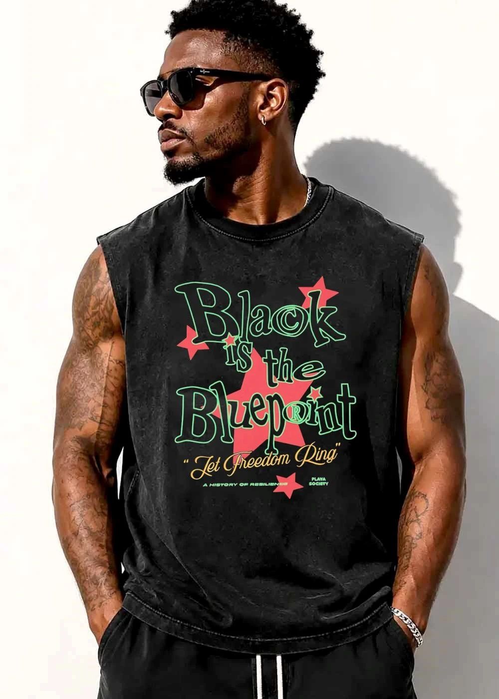 Playa Society Black Is The Blueprint Let Freedom Ring shirt