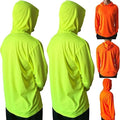 2 PCS in Pack Safety Hoodie Long Sleeve High Visibility Construction Work Shirts