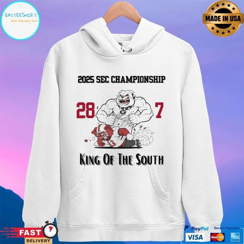 Georgia Bulldogs 2025 Sec Championship 28 7 King Of The South T-shirts
