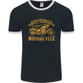 Simple Happiness Biker Motorcycle Motorbike Mens Ringer T-Shirt FotL