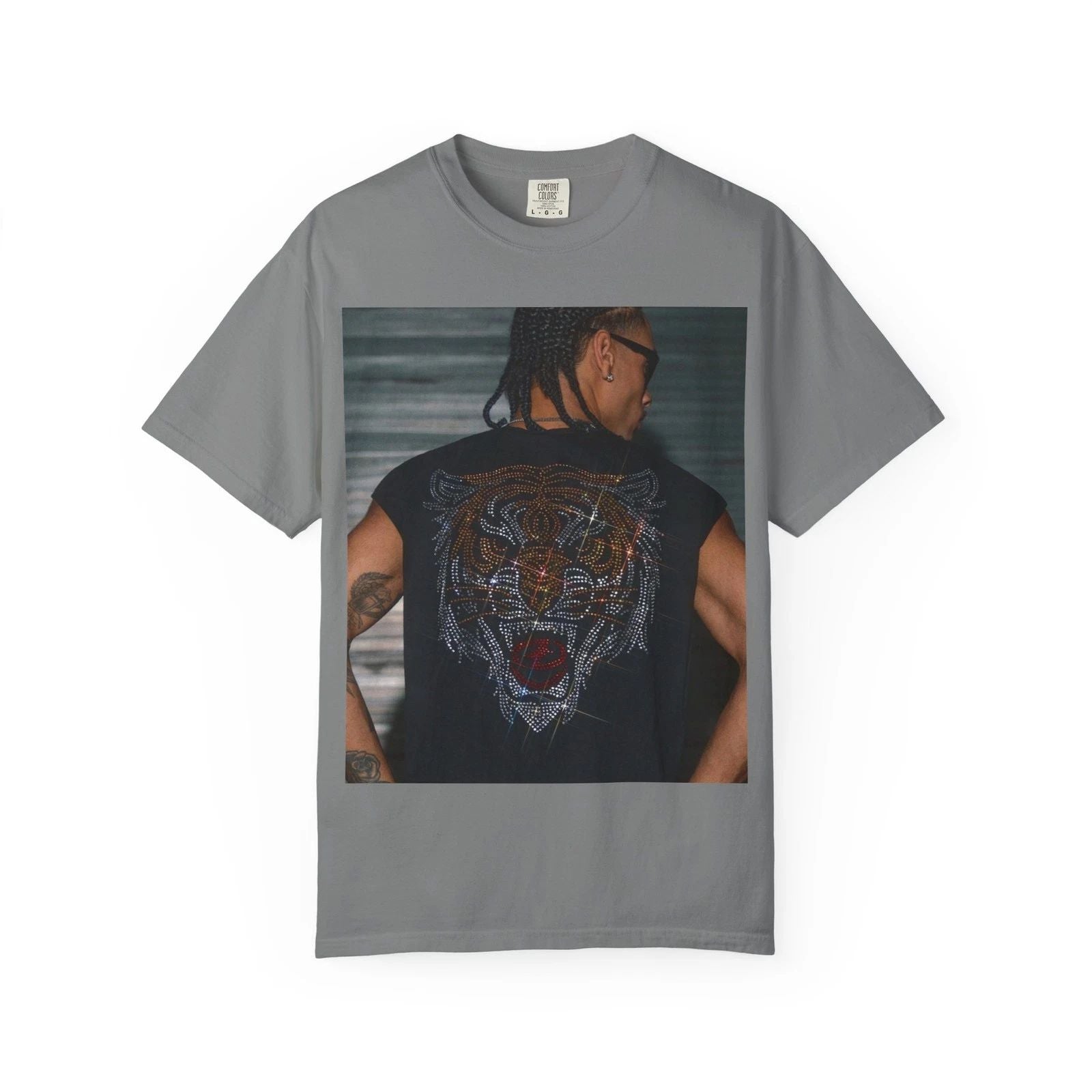 Roaring Tiger Back Graphic T-Shirt | Vintage Tattoo Style