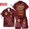 Washington Commanders Personalized Blaze Hawaiian Shirt