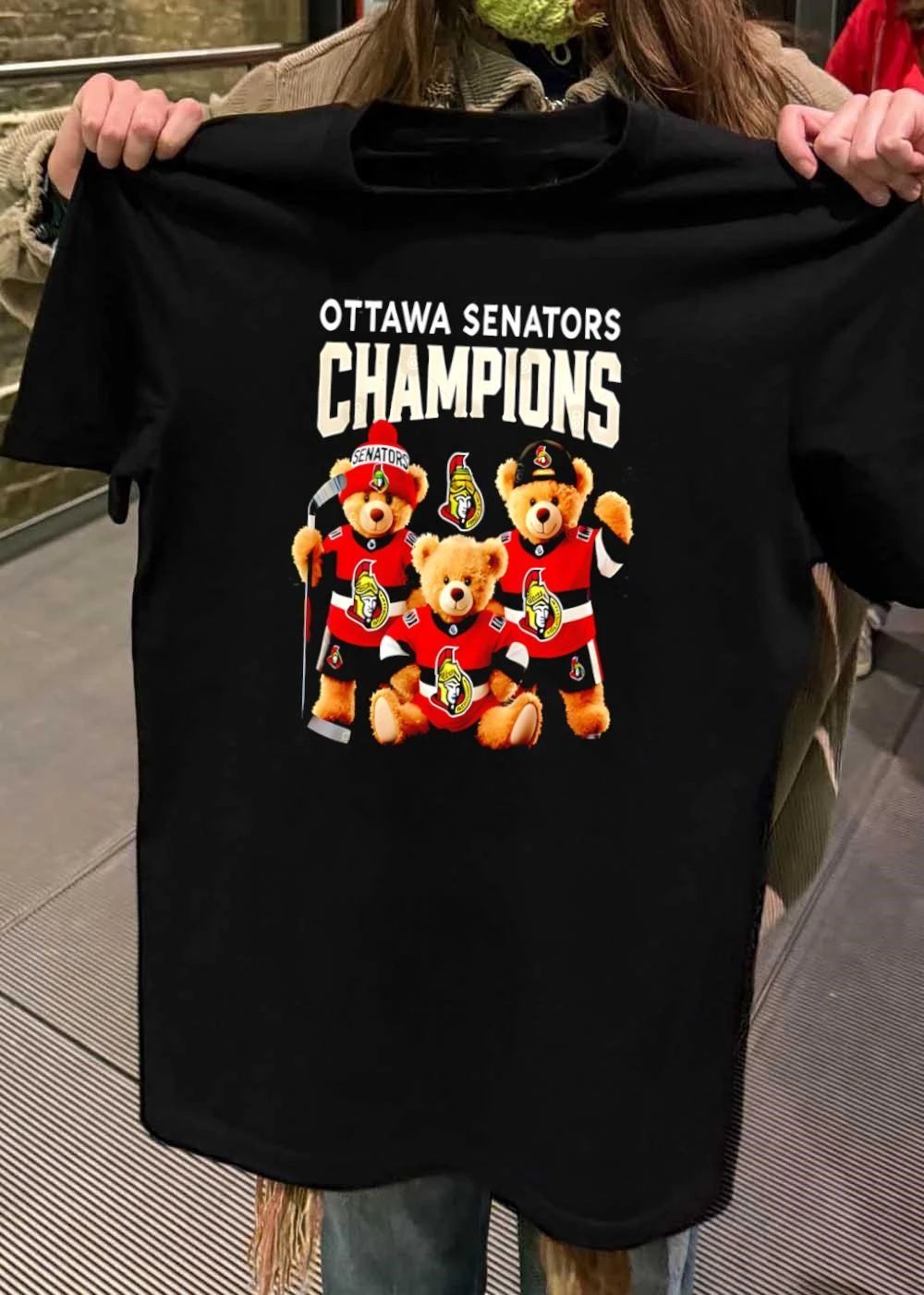 Senators Teddy Bear Trio Ottawa Senators Champions shirt