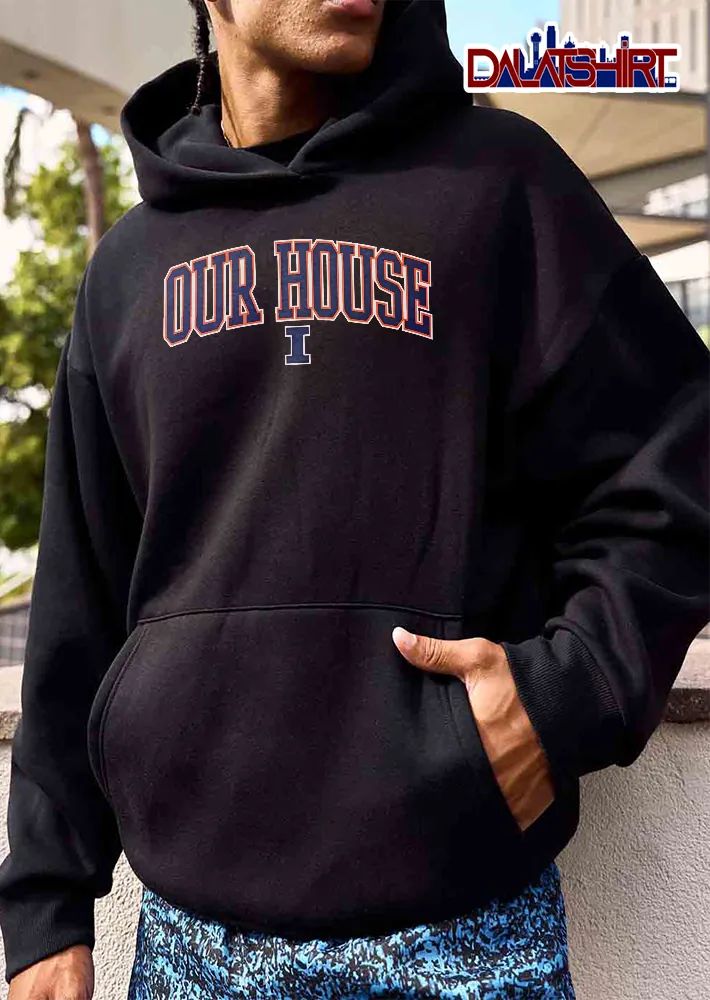 Illinois Fighting Illini NCAA Our House Arched Text Block I Logo shirt