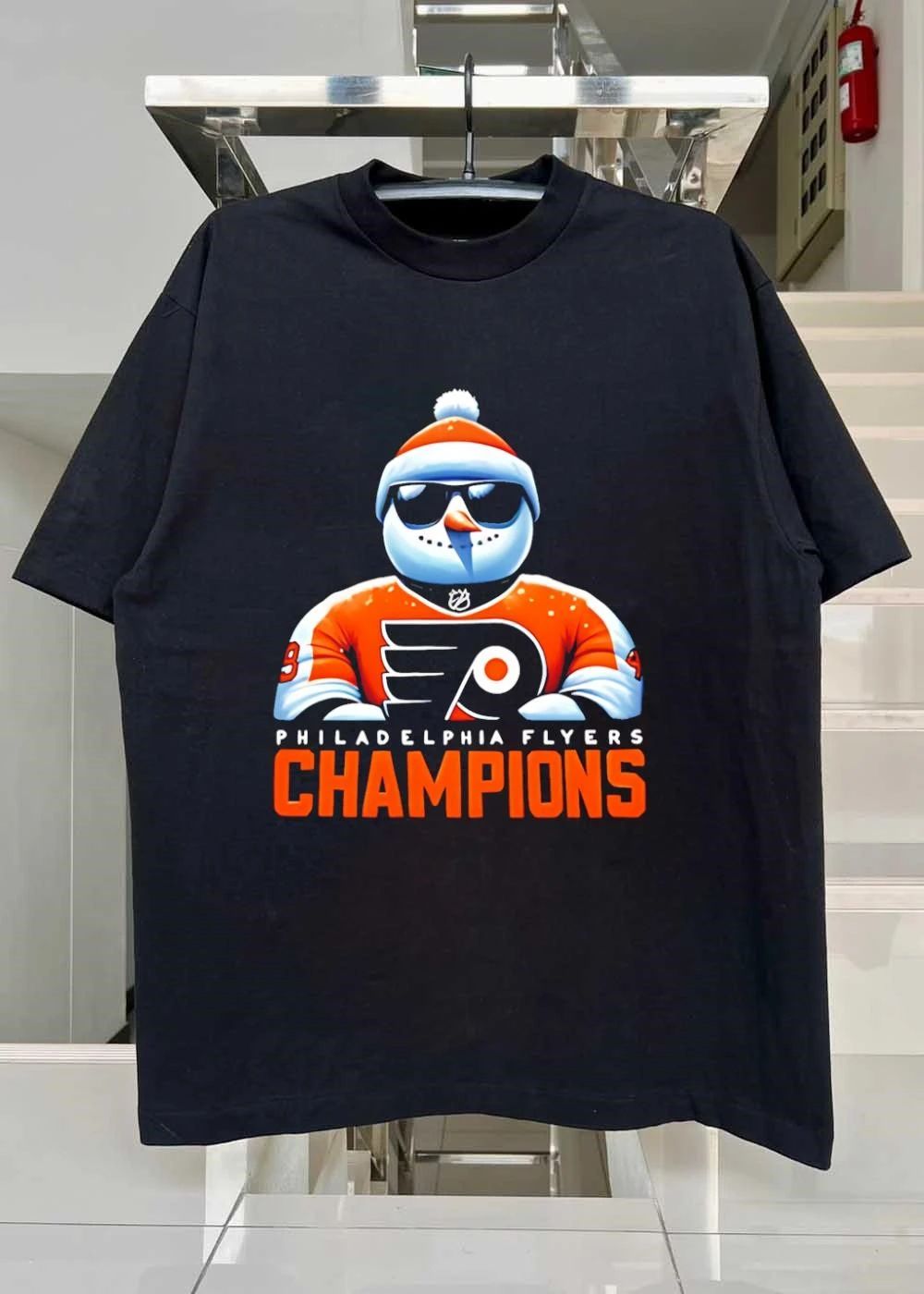 Snowman Celebrating Philadelphia Flyers Champions Shirt