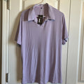 URRU Men's Polo Stretch Short Sleeve  No Button Slim Fit Medium Purple C1028