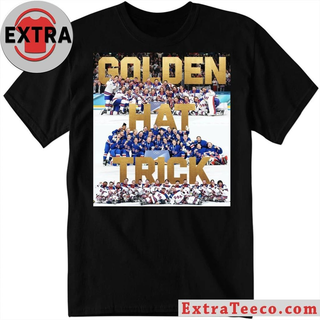 The U.S. hockey team celebrates their Olympic gold medal victory Logo Shirt