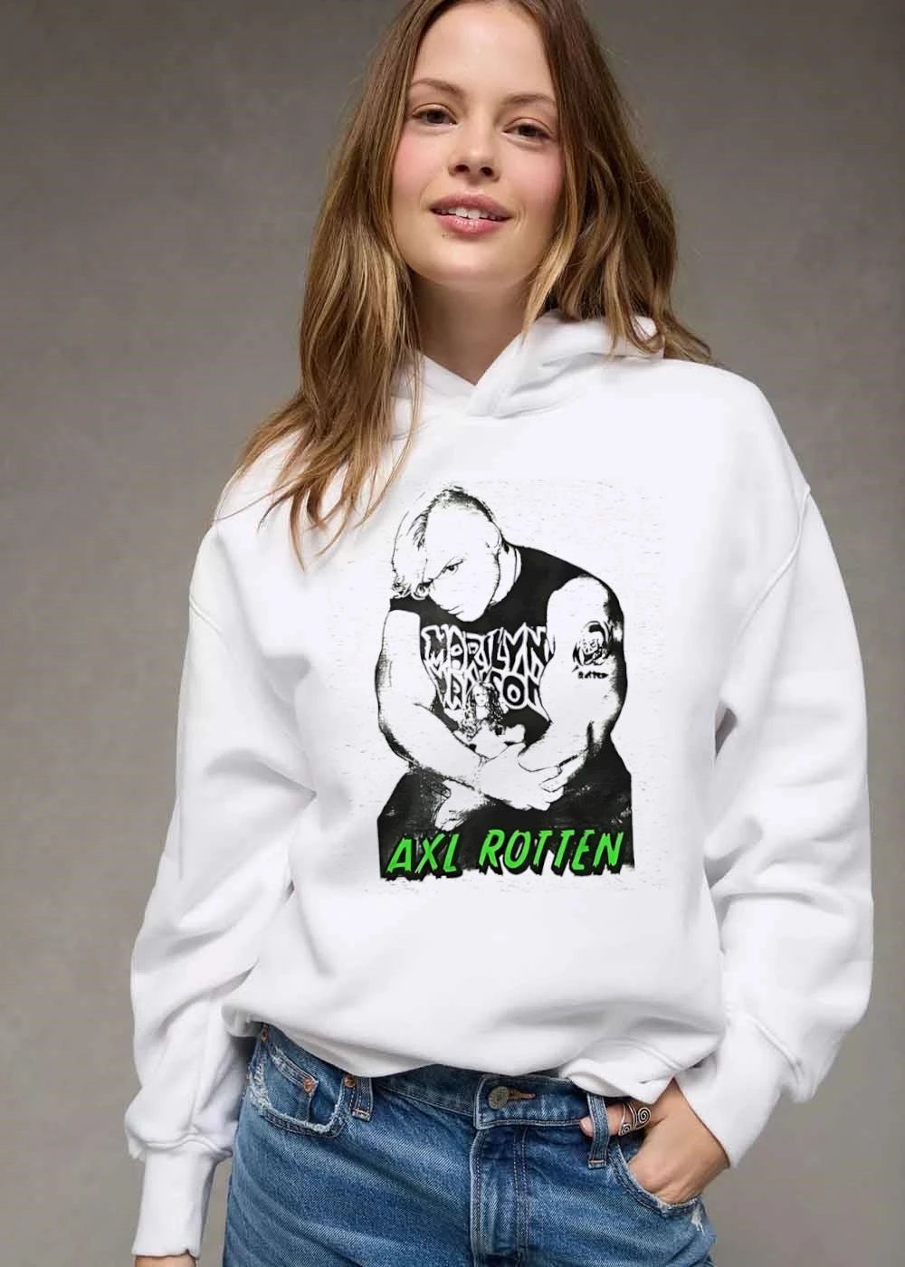 Marilyn Manson Axl Rotten Wrestler Pose Halftone Line Art shirt