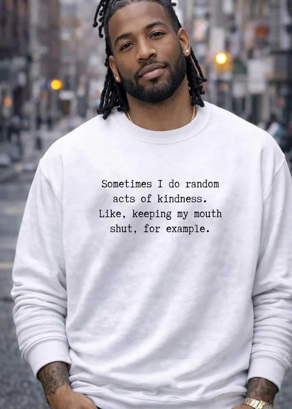 Sarcastic Humor Random Acts of Kindness Keeping Mouth Shut Apparel T-Shirt