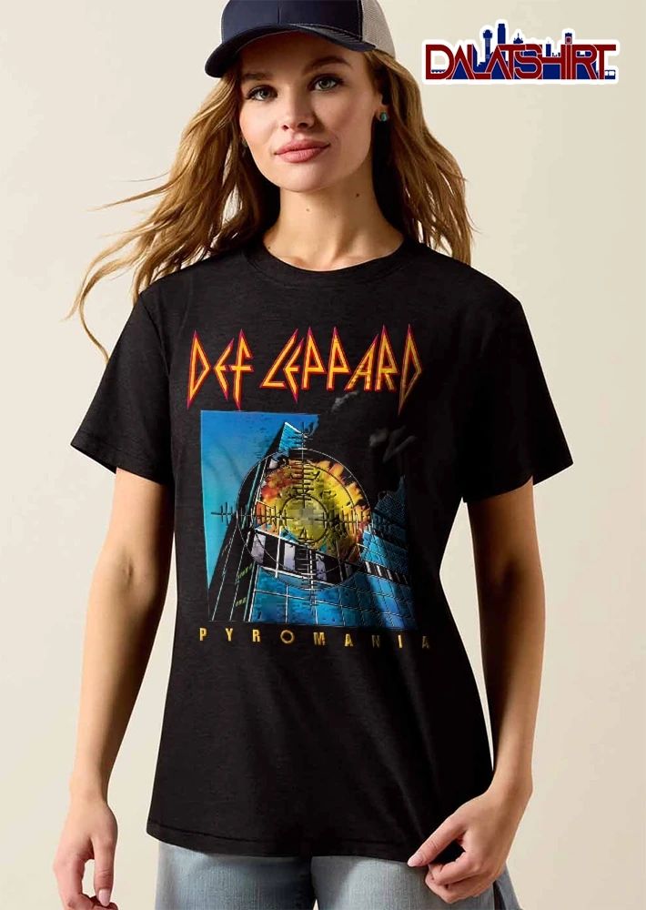 Def Leppard Pyromania Target Reticle Exploding Skyscraper Building shirt