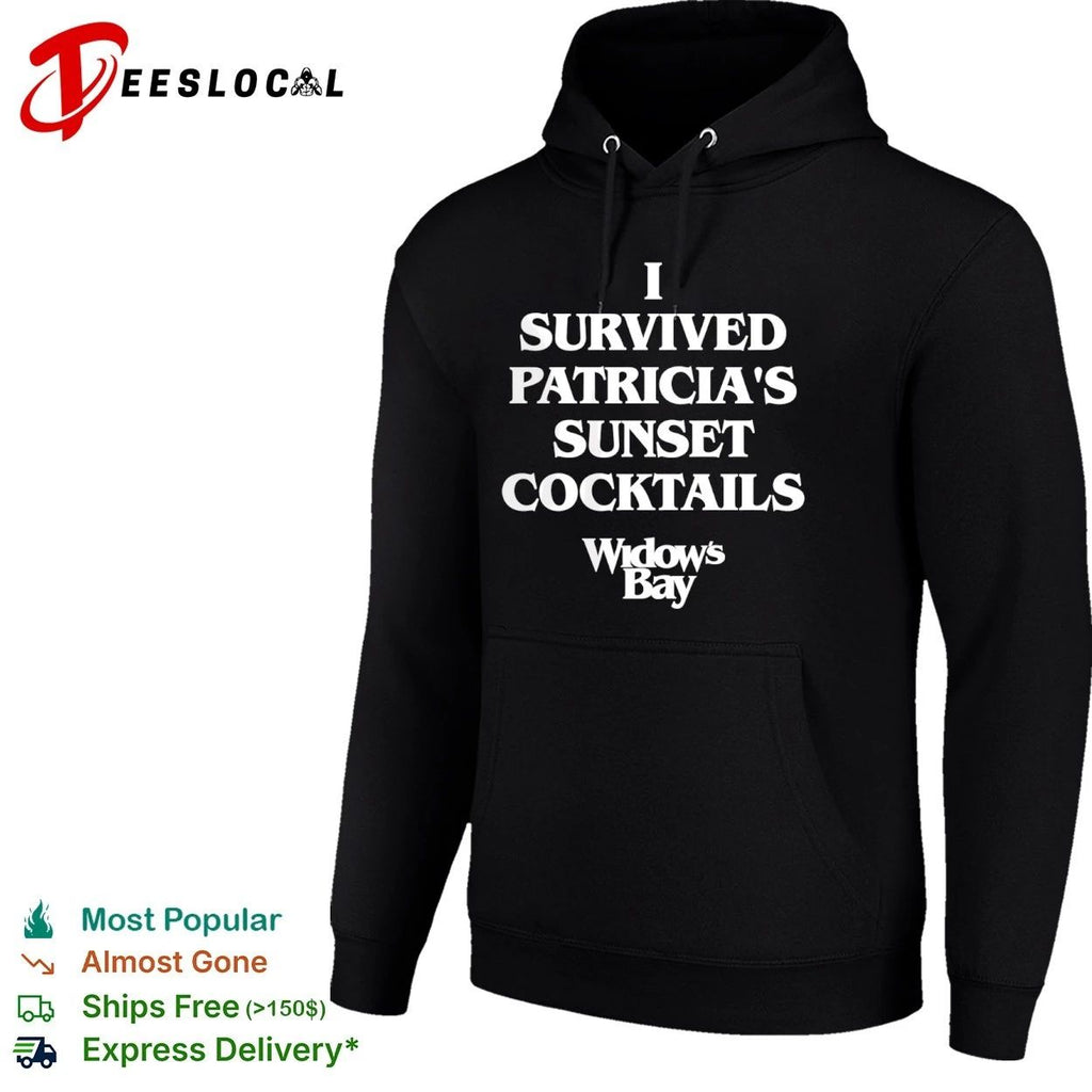 I Survived Patricia’s Sunset Cocktails Widow’s Bay T-shirt