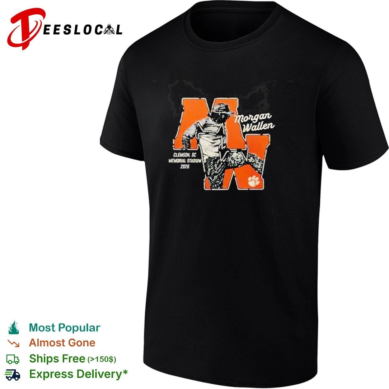 Morgan Wallen Clemson Tigers Still The Problem Tour 2026 Memorial Stadium T-shirt