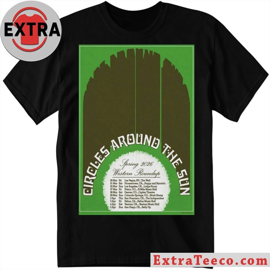 Original Circles Around The Sun Spring Tour Poster Shirt