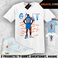 Tee Shirt Matching V.A.A. AJ 1 High Alaska To Match Sneaker MJ Goat T-Shirt