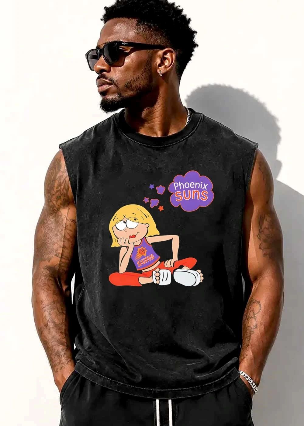 Phoenix Suns NBA Cartoon Blonde Girl Sitting Daydreaming Thought Bubble shirt