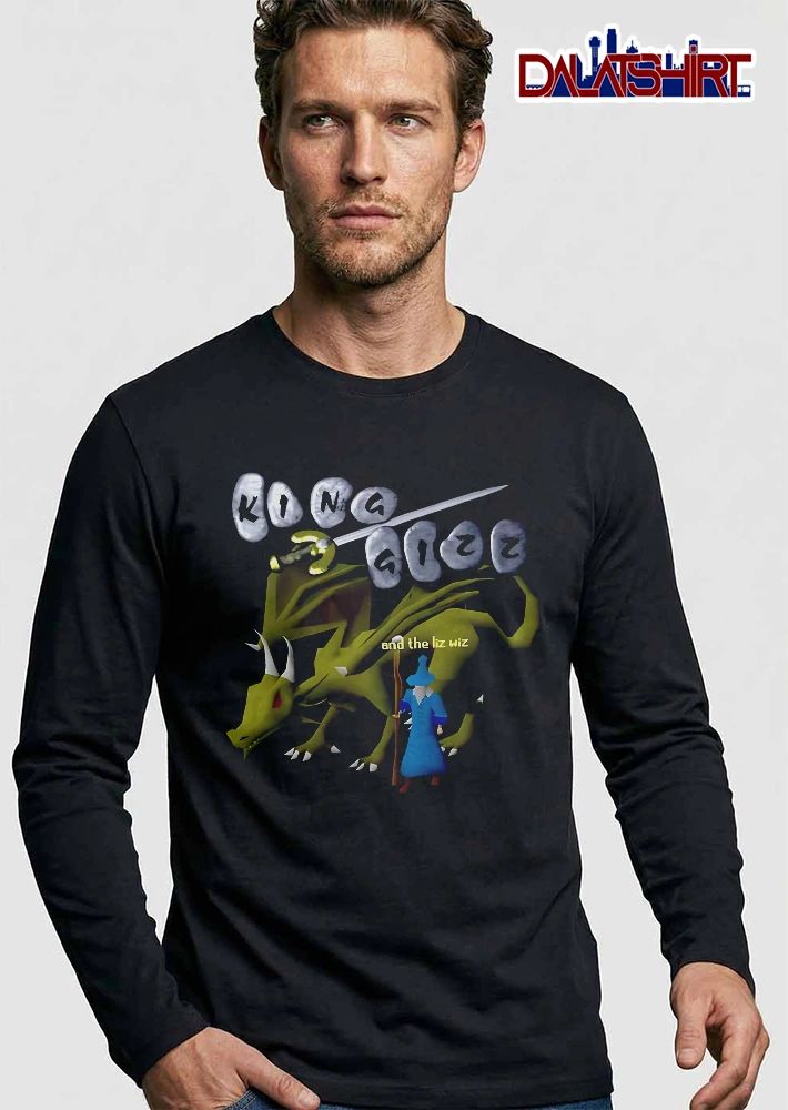 King Gizz And The Liz Wiz Retro Low Poly Green Dragon Staff shirt