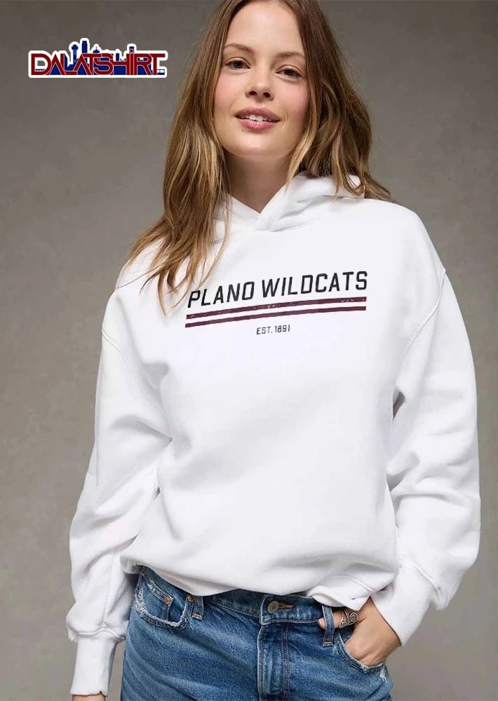 Plano Wildcats Est 1891 Double Maroon Horizontal Bars Distressed shirt