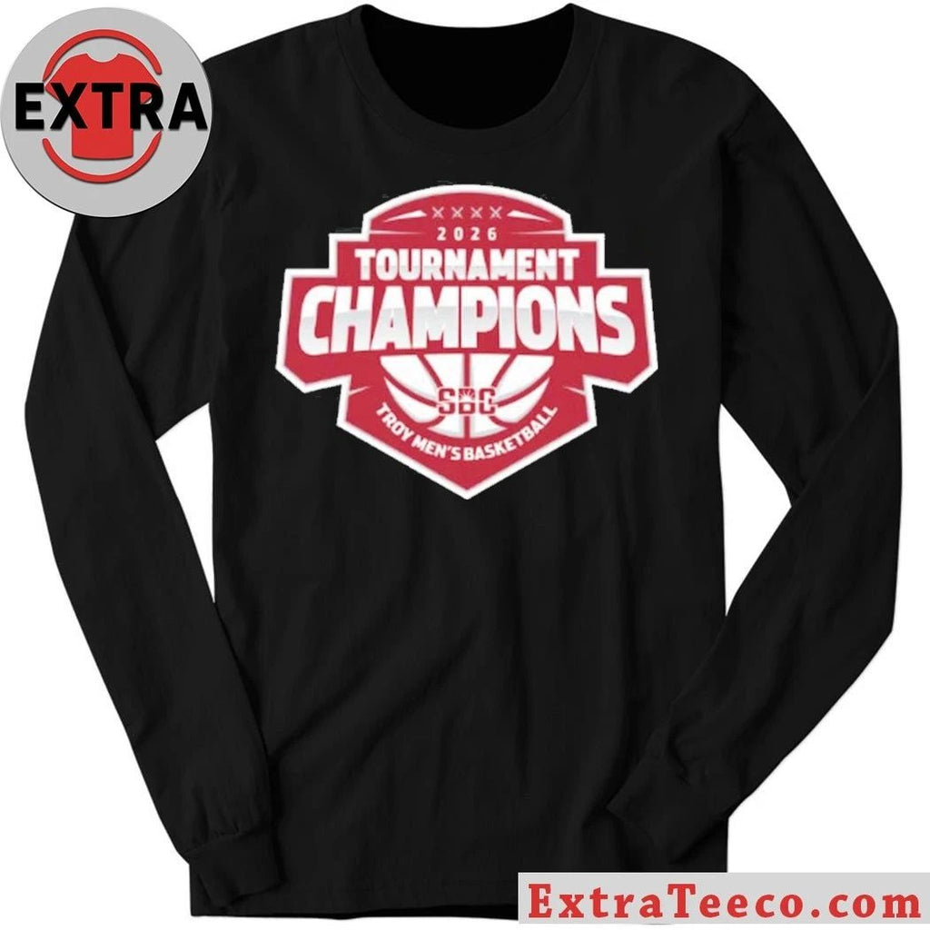 Troy Trojans Champions 2026 Sun Belt Conference Men’s Basketball Tournament Logo Shirt