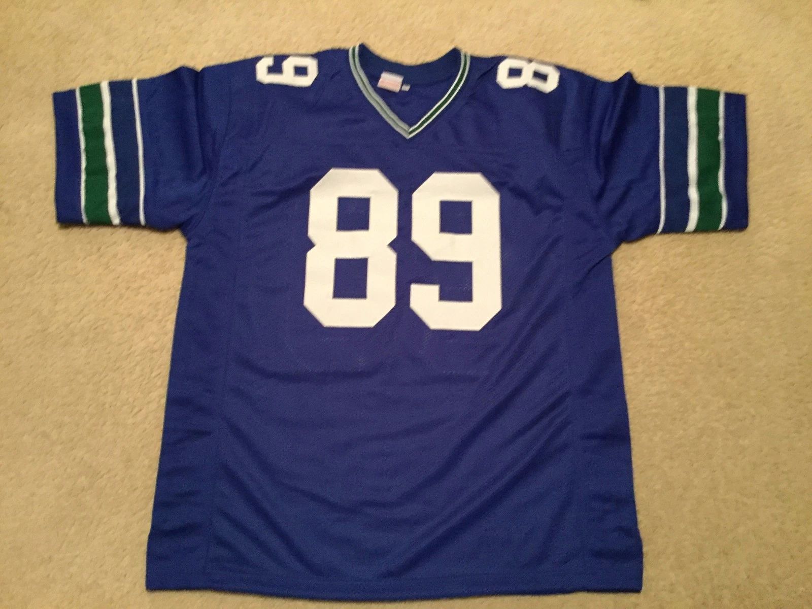 Custom Brian Blades Blue Mesh Football Jersey