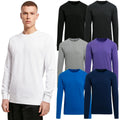 Crewneck Sweatshirt Long Sleeve Build Your Brand Light Crew Cotton Baby Terry