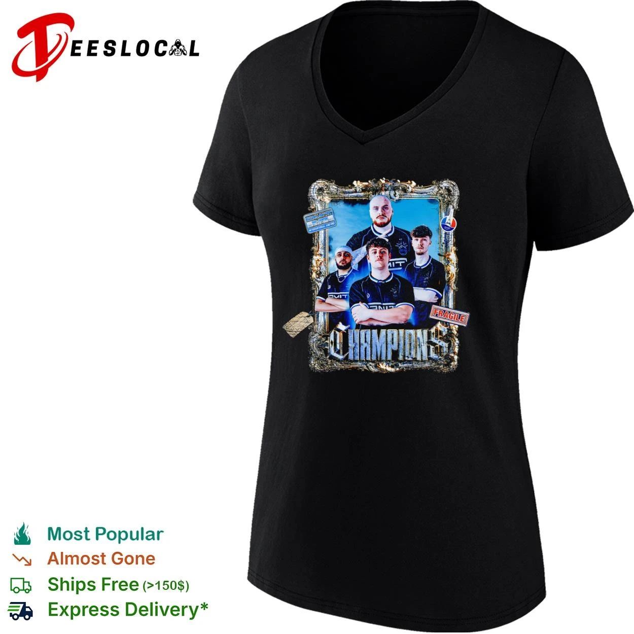 Omit Champions International Airport Fragile Paris France T-shirt