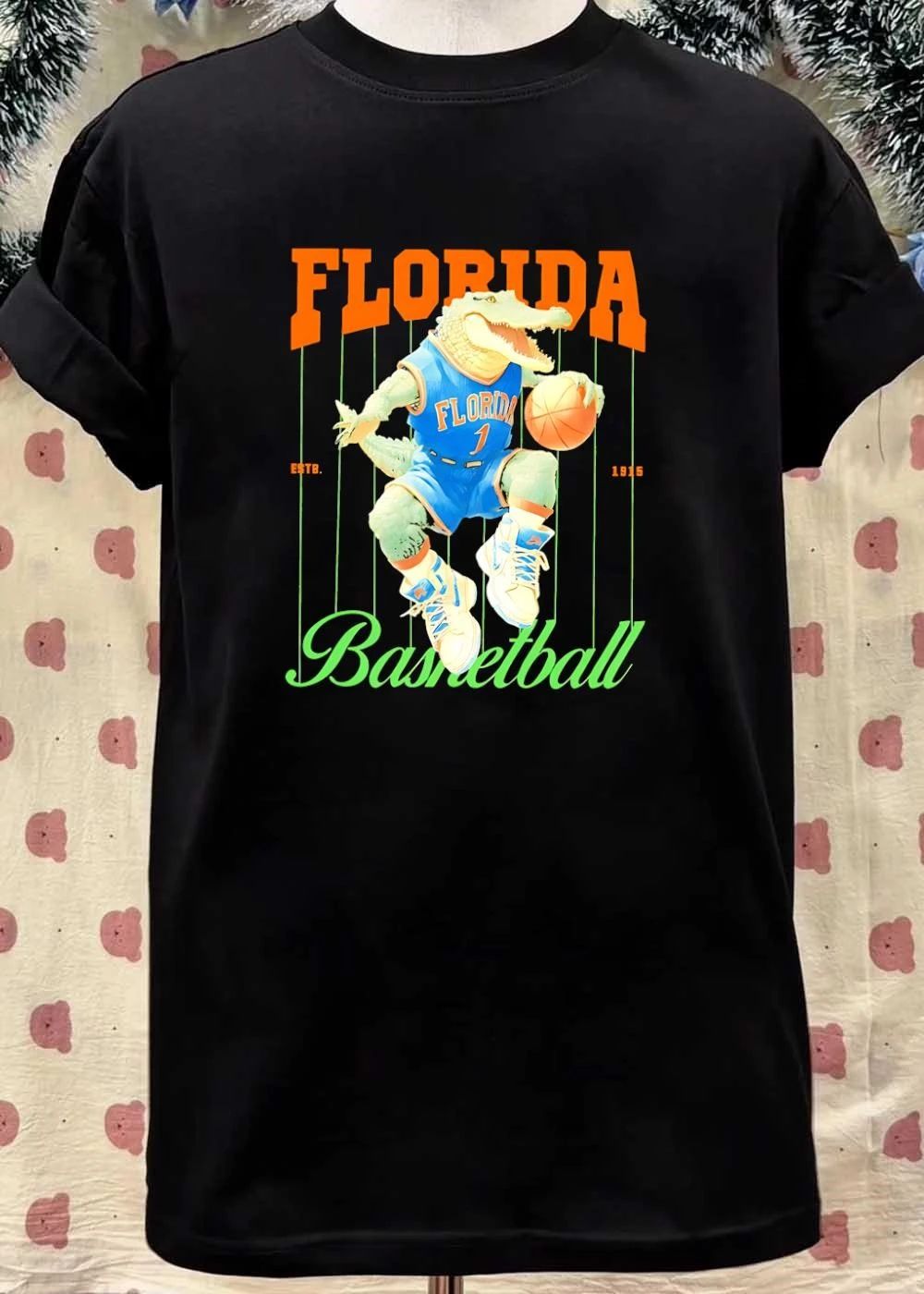 Estb 1915 Florida Basketball Gator Playing with Ball Blue Jersey shirt
