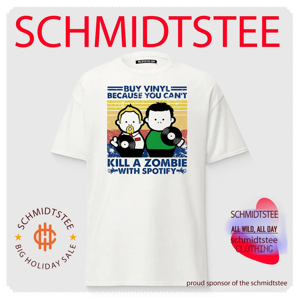 Buy Vinyl Because You Can’t Kill A Zombie With Spotify shirt
