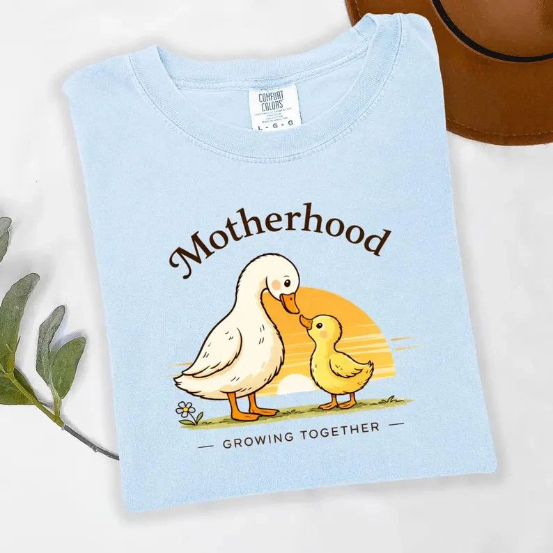 Comfort Tee Motherhood Mama Duck Cute Mom Gift Shirt