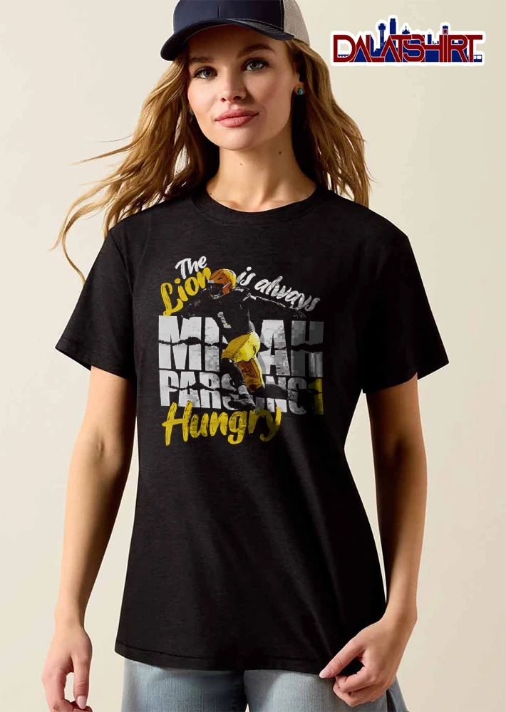 The Lion Is Always Hungry Micah Parsons Football Player Running Cutout Effect shirt