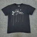 Quiksilver Shirt Men's Medium Black Slim Fit Logo Graphic Tee Short Sleeve Adult