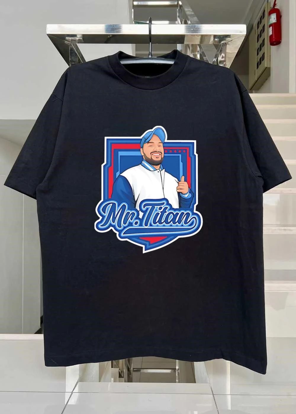 Mr Titan Man Wearing Hat Giving Thumbs Up Mr Titan shirt