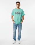Hurley Men's T-Shirt Everyday Short Sleeve Beach Flower Green Size Large