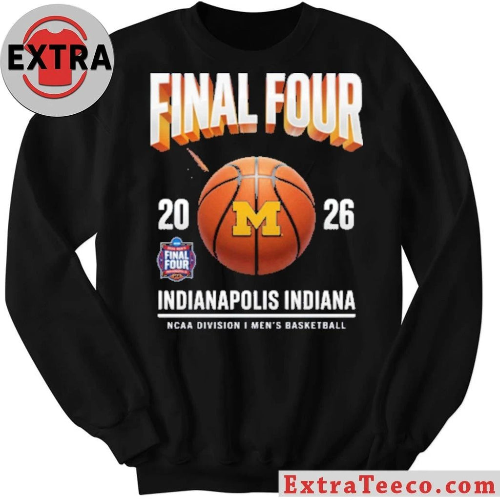 Michigan Wolverines 2026 NCAA Men’s Basketball Tournament March Madness Final Four Graphic T-Shirt