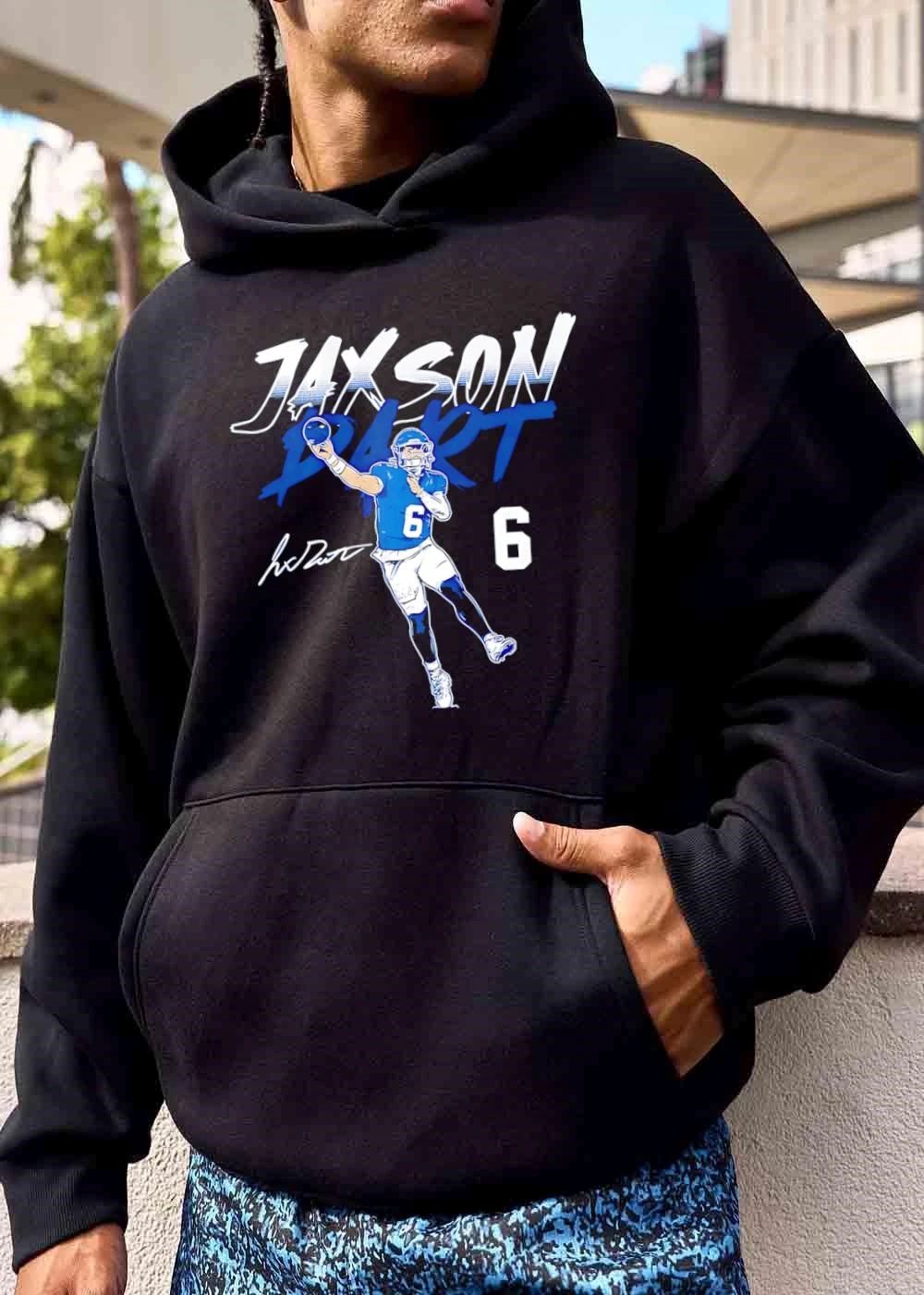 Jaxson Dart Number 6 Quarterback Throwing Football Brush Line Art shirt