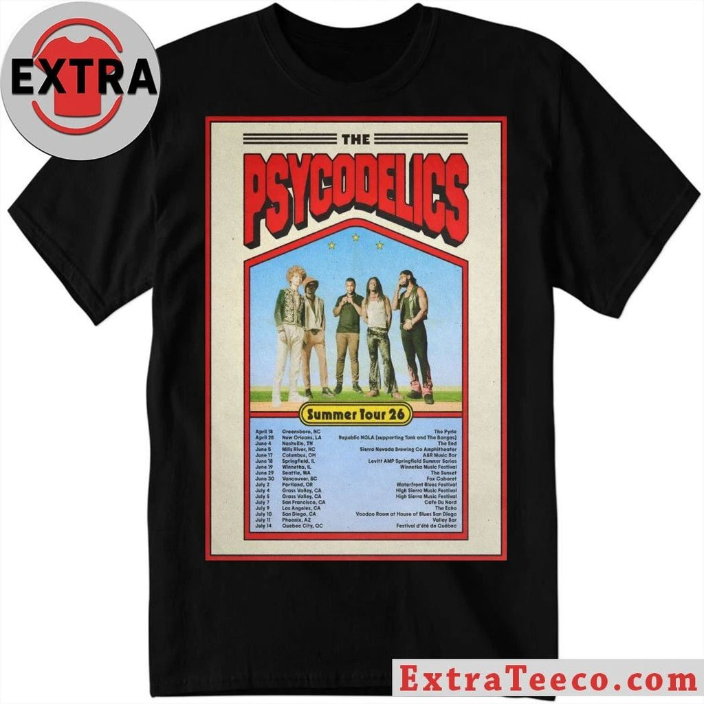 The Psycodelics 2026 Summer Tour Poster T-Shirt