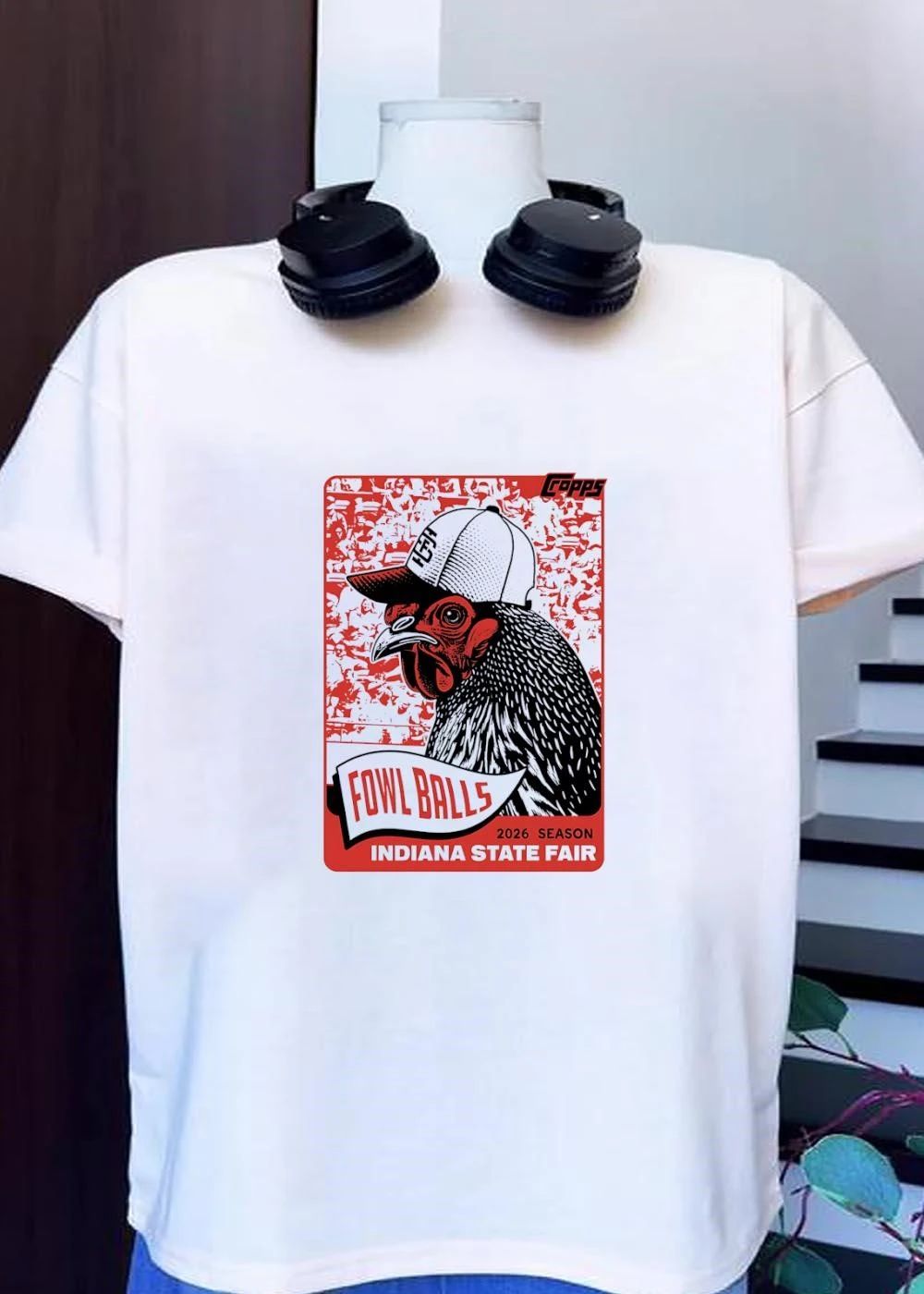 Copps Fowl Balls Indiana State Fair 2026 Season Chicken Baseball shirt