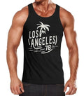 Men's Los Angeles Beach Palm Trees Surf Print Slim Fit Neverless® T-Shirt