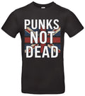 Punks Not Dead T-Shirt England Flag Rocker Punk Unisex Cotton Tee S-XXL