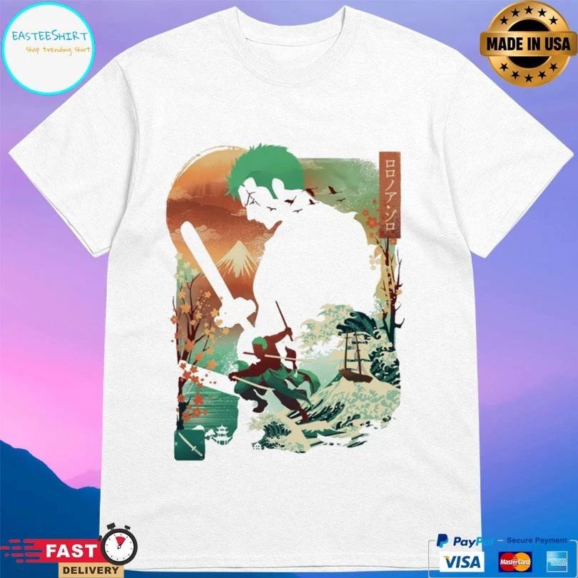 Ukiyo Master Swordsman Roronoa Zoro T-shirts
