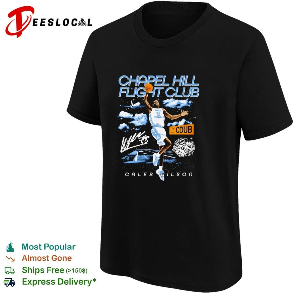 Caleb Wilson Chapel Hill Flight Club North Carolina Tar Heels T-shirt