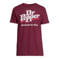 Dr. Pepper Men's Maroon Graphic Print Short Sleeve Crewneck T-Shirts Tee: S-2XL