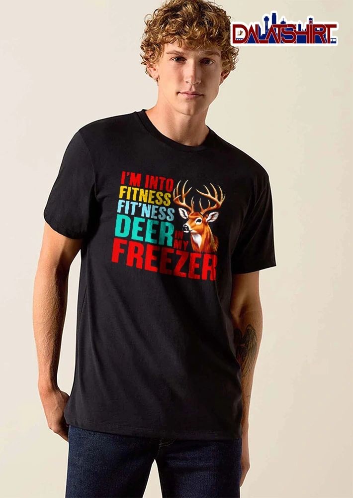 Im Into Fitness Deer In My Freezer Antlered Buck Head Portrait shirt