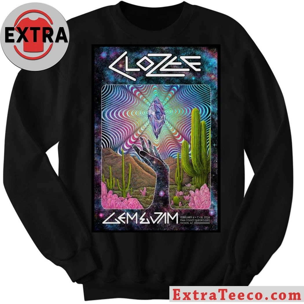 Original CloZee Gem & Jam Festival Tucson AZ Feb 6-8 2026 Poster Shirt