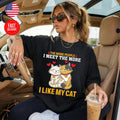 Cat Couple Love T-Shirt Cute Kitty Lover Gift Graphic Tee S-4XL