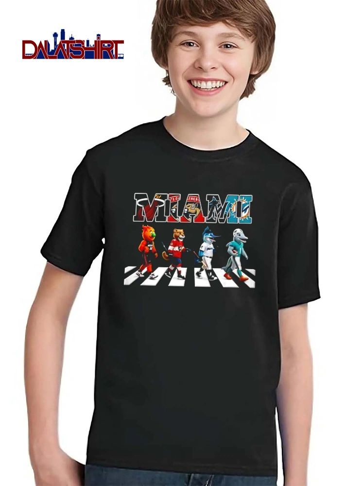 Miami fire mascot panther mascot marlin mascot dolphin mascot shirt