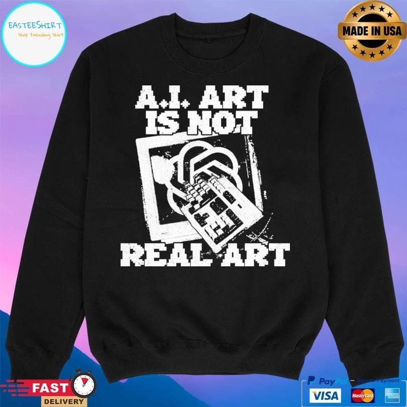 AI Art Is Not Real Art Keyboard T-shirts