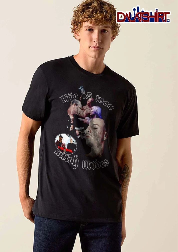 Life Is War The Idol Mitch Modez Bootleg Collage Male Portraits Handgun shirt